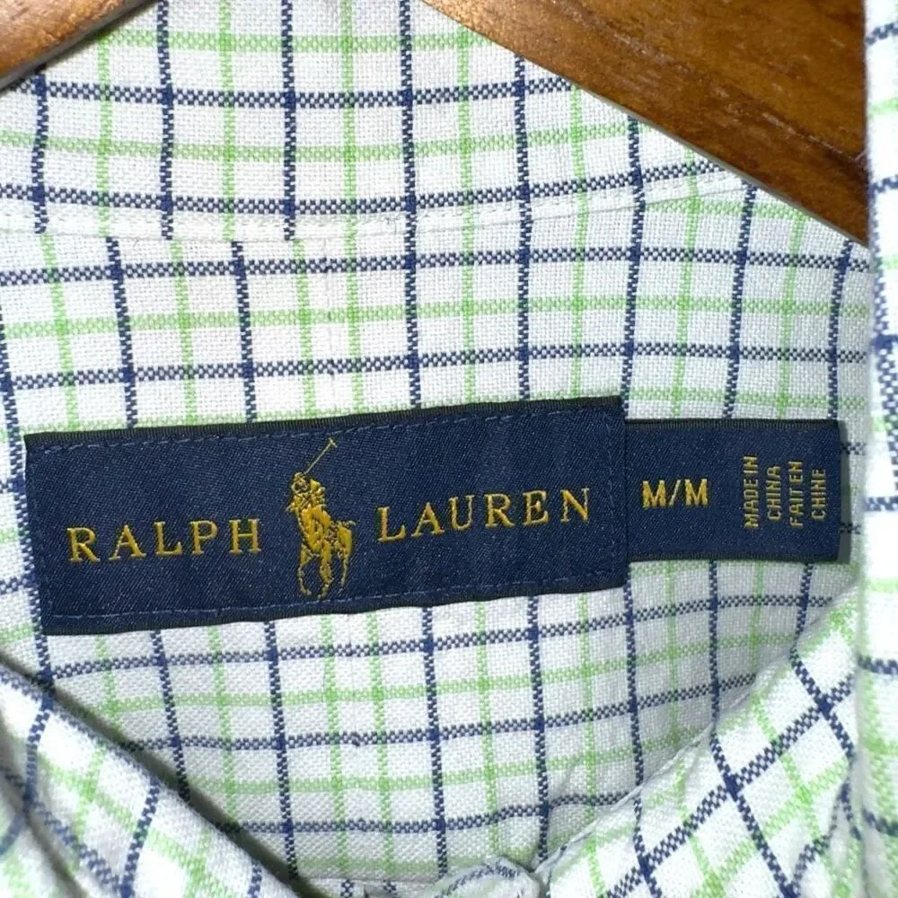 Polo Ralph Lauren Green Flesh Pony Oxford Button Down Shirt M